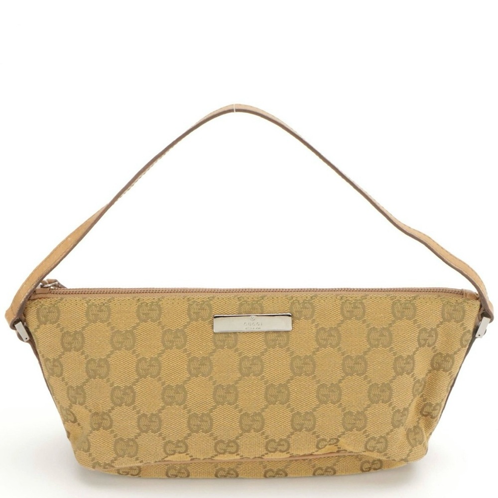 AUTHENTIC Gucci GG Canvas Boat
Pochette Brown